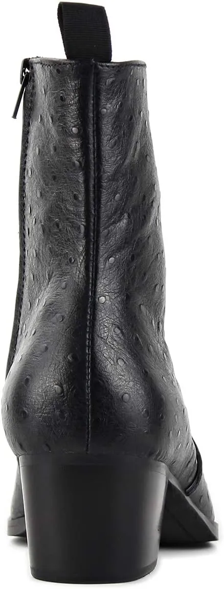 Chelsea Leather Boots for Men Dress Ankle Boot Motorcycle Casual Heel Shoes