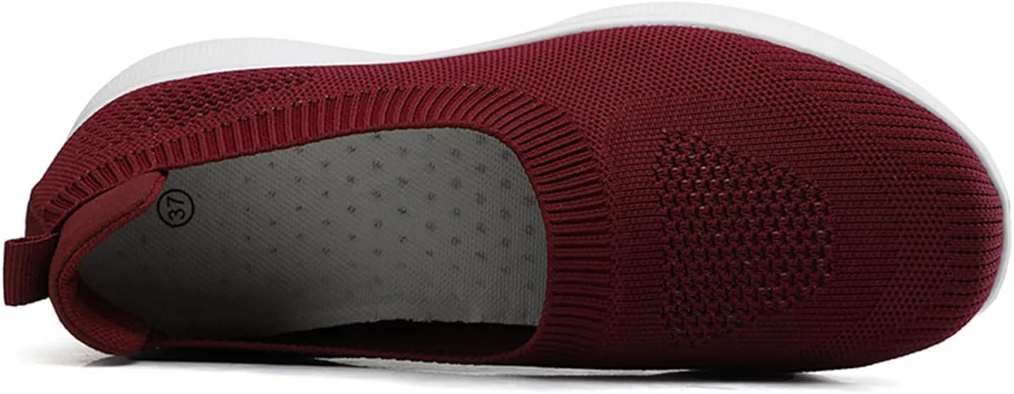 ChicWind Women's Mesh Walking Loafer Shoes Slip on Sock Sneakers Easy Nurse Flat Work Shoes
