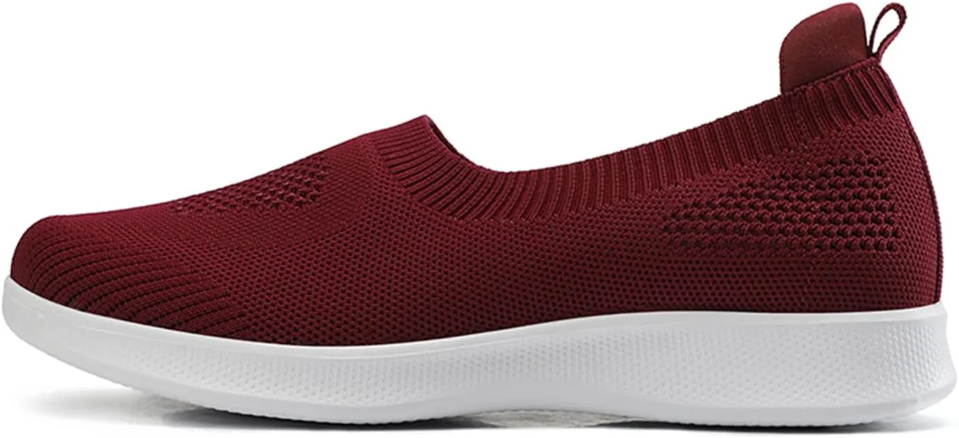 ChicWind Women's Mesh Walking Loafer Shoes Slip on Sock Sneakers Easy Nurse Flat Work Shoes