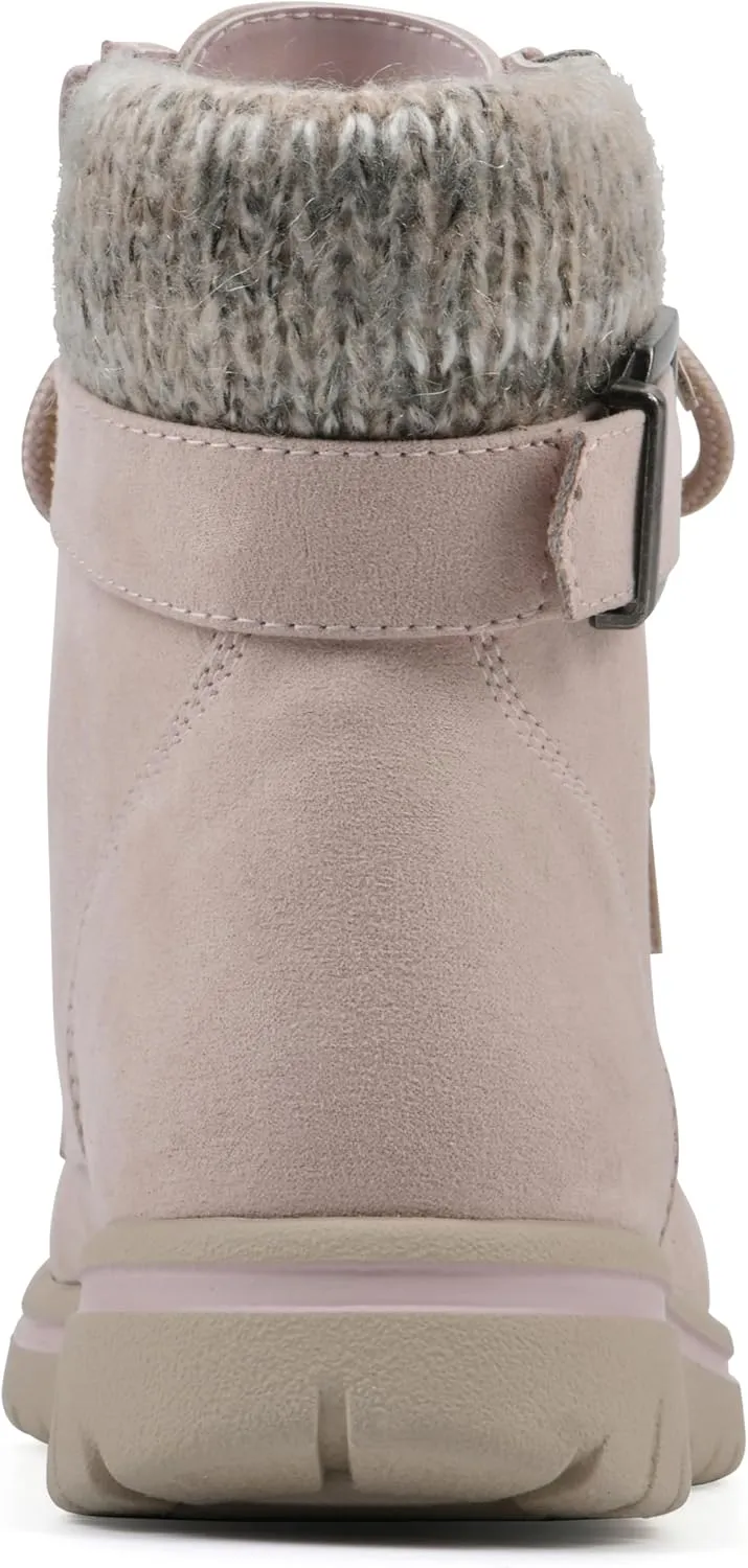 CLIFFS BY WHITE MOUNTAIN Women's Hearty Cushioned Lace-Up City Hiker Ankle Boot
