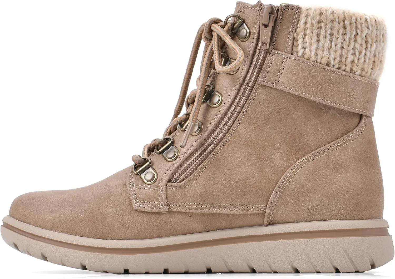 CLIFFS BY WHITE MOUNTAIN Women's Hearty Cushioned Lace-Up City Hiker Ankle Boot