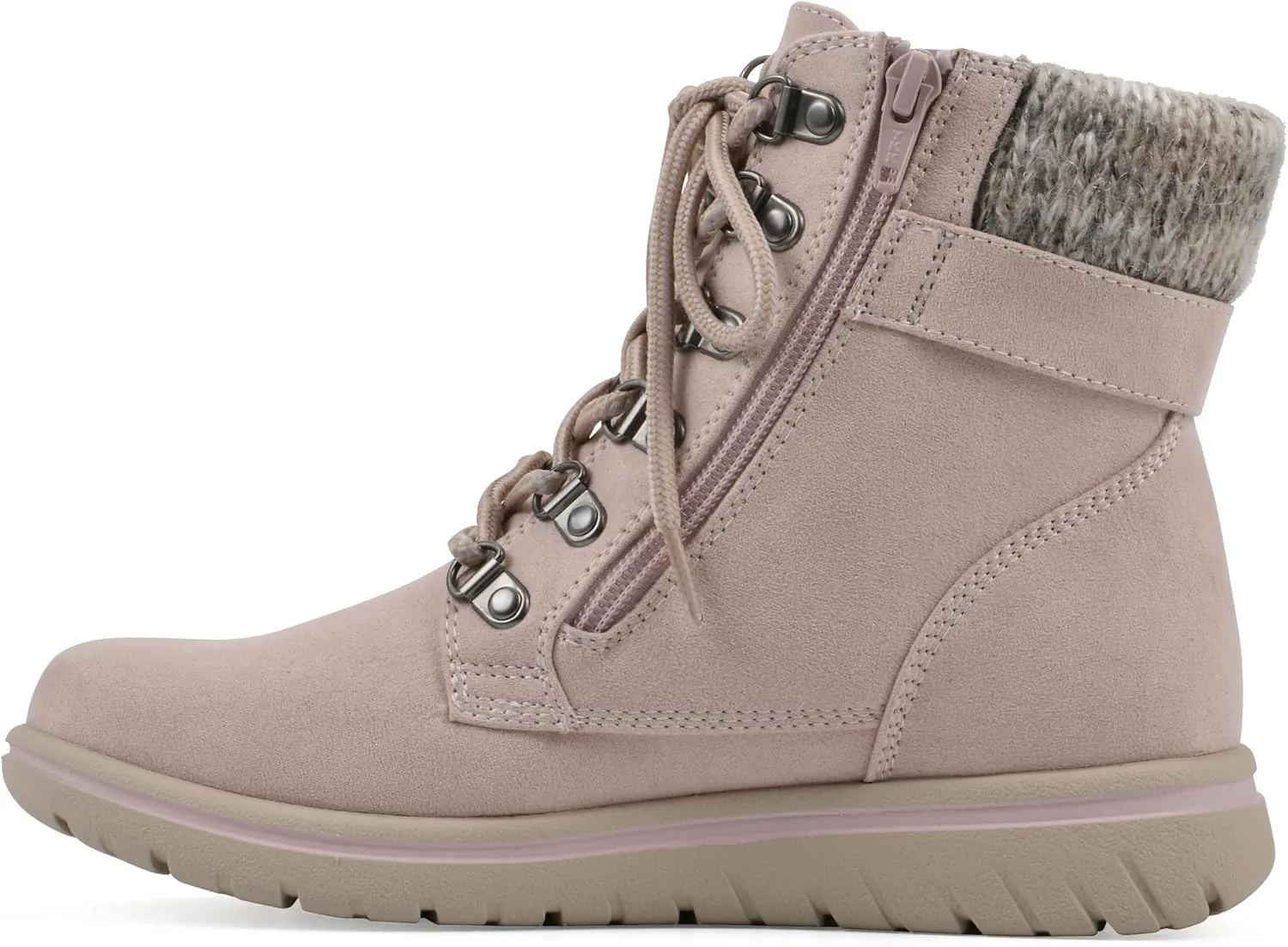 CLIFFS BY WHITE MOUNTAIN Women's Hearty Cushioned Lace-Up City Hiker Ankle Boot