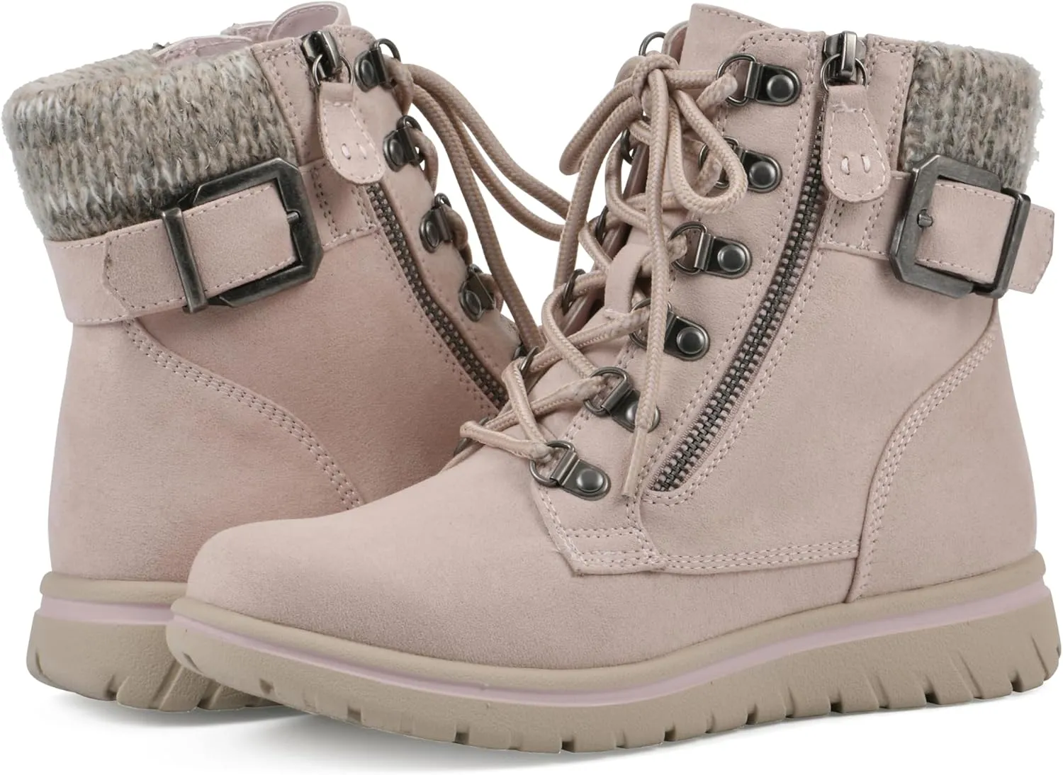 CLIFFS BY WHITE MOUNTAIN Women's Hearty Cushioned Lace-Up City Hiker Ankle Boot