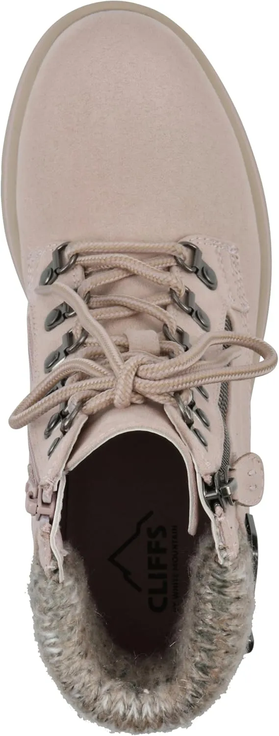 CLIFFS BY WHITE MOUNTAIN Women's Hearty Cushioned Lace-Up City Hiker Ankle Boot