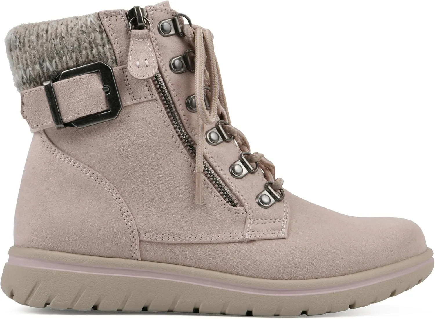 CLIFFS BY WHITE MOUNTAIN Women's Hearty Cushioned Lace-Up City Hiker Ankle Boot