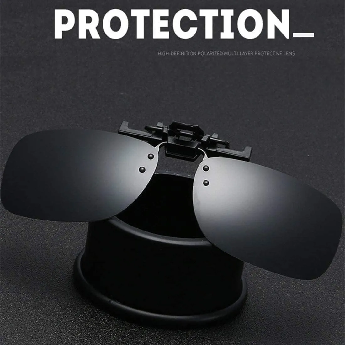 Clip on Flip up Polarized Lens For Prescription Glasses UV Protection Sunglasses (Clear lenses not Polarized)