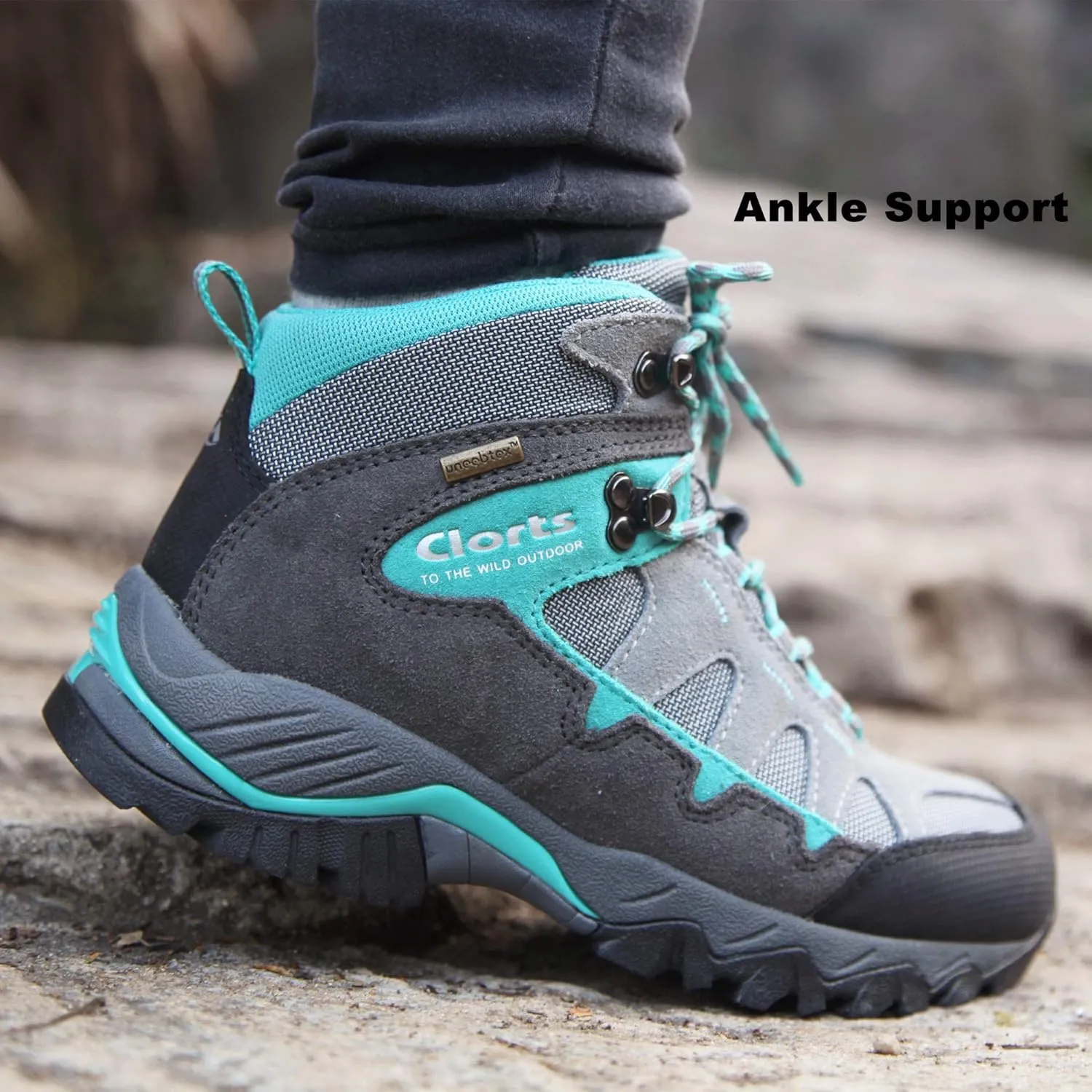 Clorts Women's Hiker Waterproof Lightweight Hiking Camping Boot Outdoor High-Traction Grip Backpacking Shoe