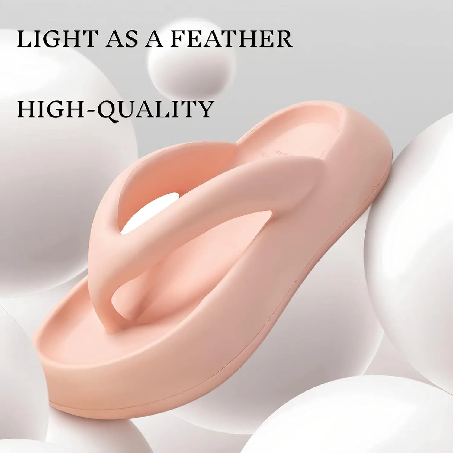 Cloud Comfy Flip Flops for Women Lightweight Thicken Sole Pillow Slippers Cute Cushioned Slippers Soft Foam Non-Slip Shower Bathroom Slides Sandals Cozy EVA Indoor and Outdoor
