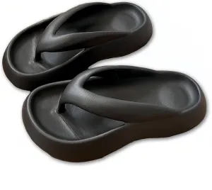 Cloud Comfy Flip Flops for Women Lightweight Thicken Sole Pillow Slippers Cute Cushioned Slippers Soft Foam Non-Slip Shower Bathroom Slides Sandals Cozy EVA Indoor and Outdoor