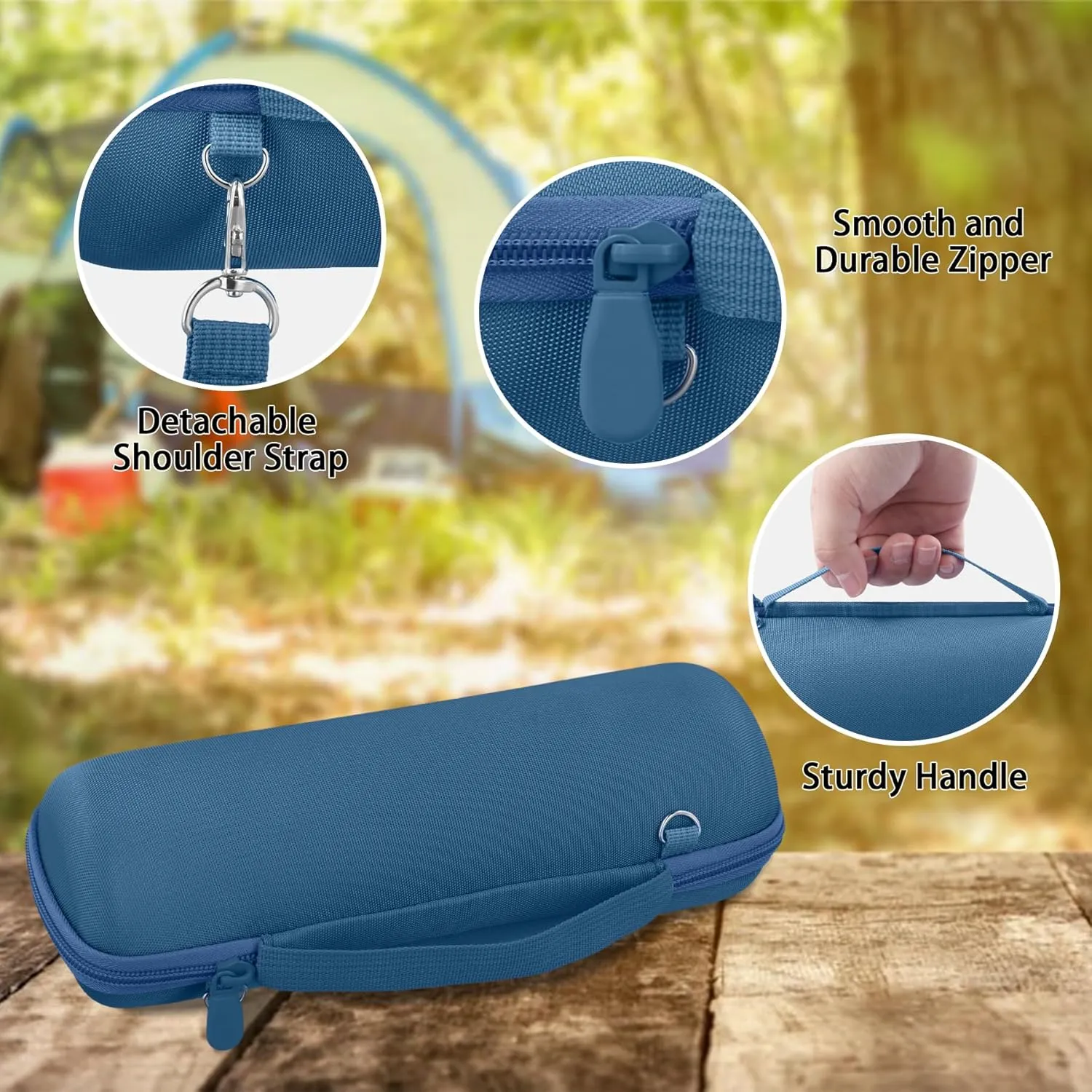 co2CREA Hard Travel Case Replacement for JBL Flip 7 Flip 6 FLIP 5 Waterproof Portable Bluetooth Speaker (Light Blue Case)