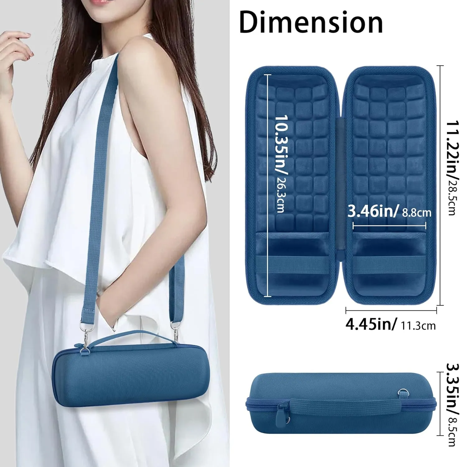 co2CREA Hard Travel Case Replacement for JBL Flip 7 Flip 6 FLIP 5 Waterproof Portable Bluetooth Speaker (Light Blue Case)