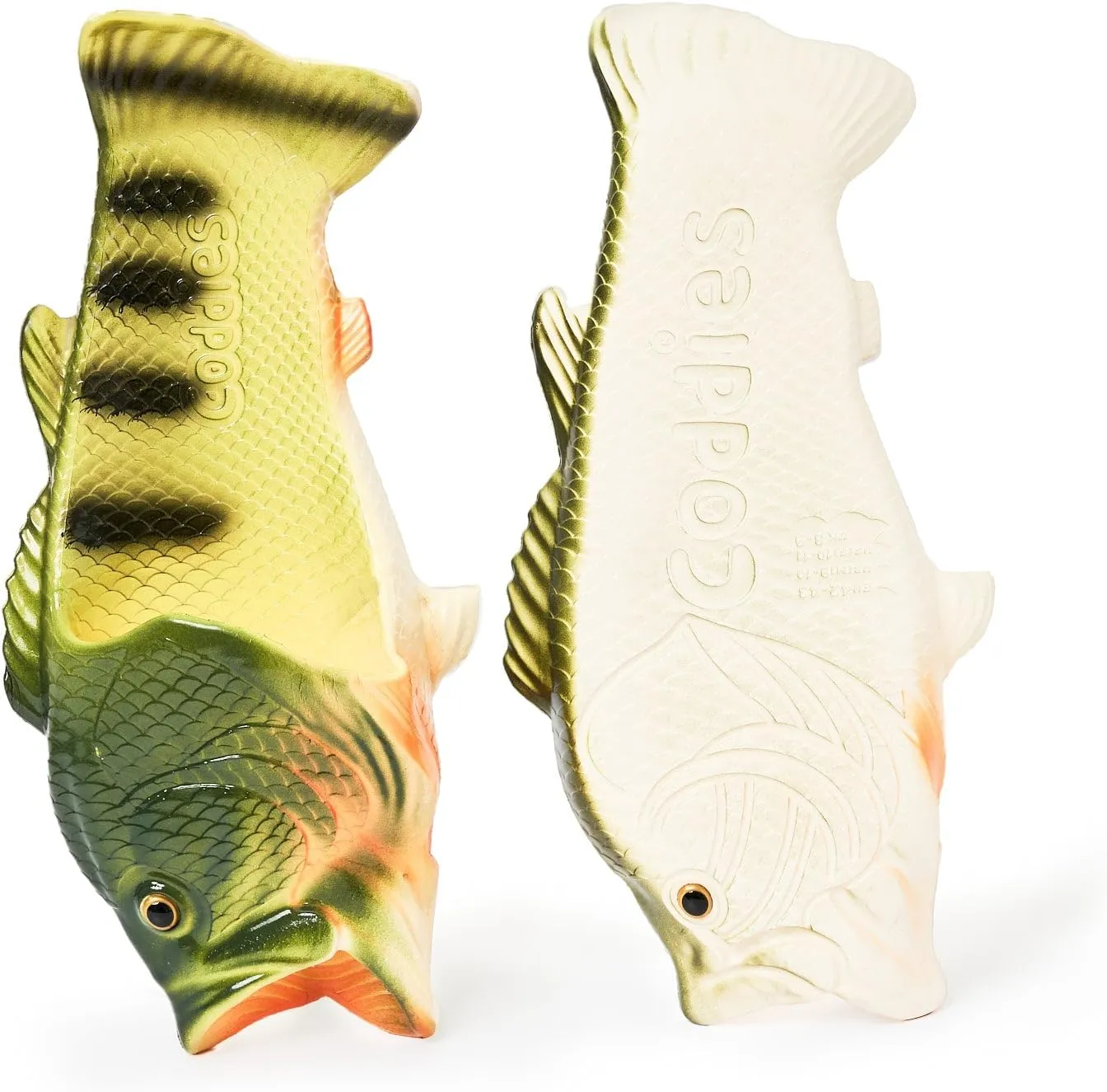 Coddies Fish Flip Flops | The Original Fish Slippers | Funny Gift, Unisex Sandals, Bass Slides, Pool, Beach & Shower Shoes | Men & Women