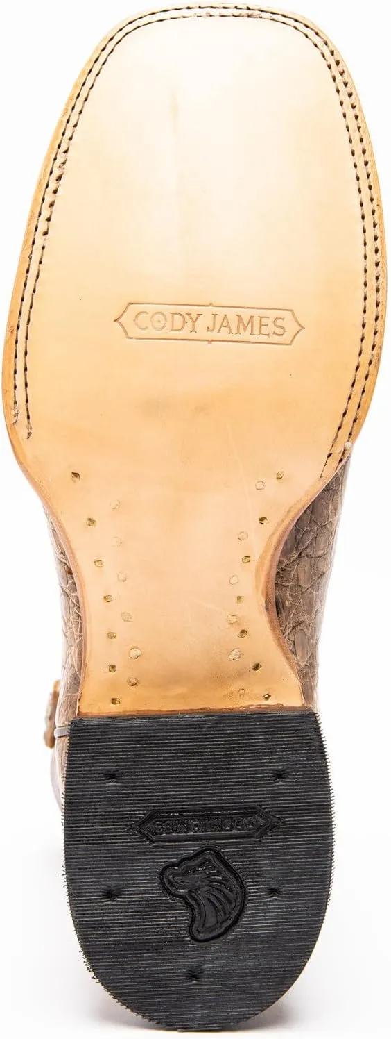 Cody James Men's Caiman Belly Western Boot Broad Square Toe - Bb90