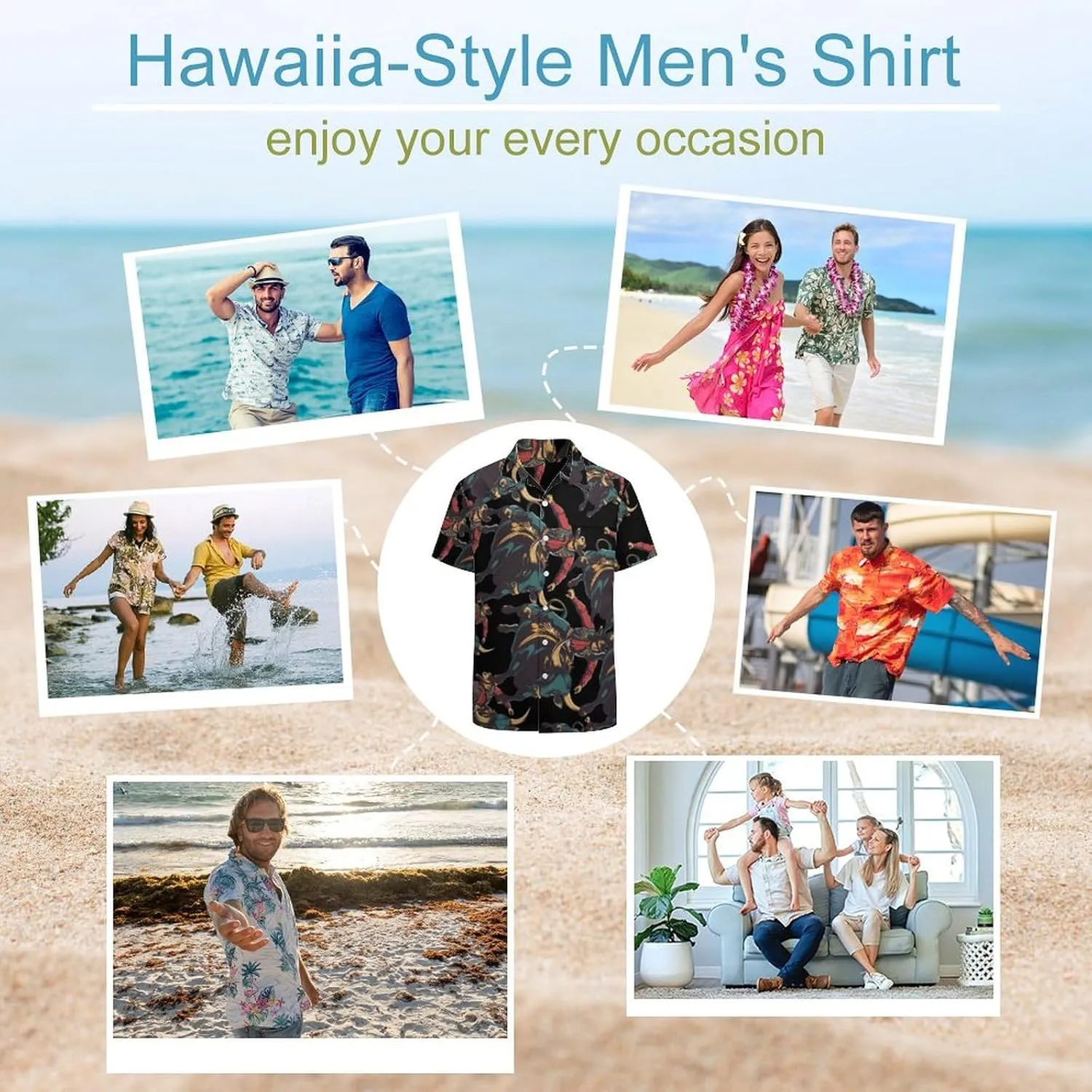 Cow Rider Riding Sports Men's Short Sleeve Shirts Casual Button Down Shirt Dress Tee Tops for Beach Work