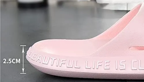 Crazy Lady Man’s House Indoor & Outdoor Slippers Anti-Slip Massage Shower Spa Bath Pool Gym Slides Flip Flop Open Toe Comfortable Soft Sandals Casual Shoes Light Weight EVA Platform