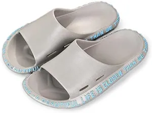 Crazy Lady Man’s House Indoor & Outdoor Slippers Anti-Slip Massage Shower Spa Bath Pool Gym Slides Flip Flop Open Toe Comfortable Soft Sandals Casual Shoes Light Weight EVA Platform