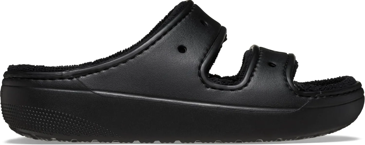 Crocs Unisex-Adult Classic Cozzzy Towel Sandals, Fuzzy Slippers and Slides