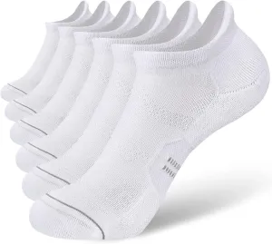 CS CELERSPORT 6 Pack Women's Ankle Running Socks Cushioned Low Cut Tab Athletic Socks