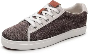 Cull4U Women's Flexible Knitting Low-Top Sneaker Shoe (8.5 M US,Brown)