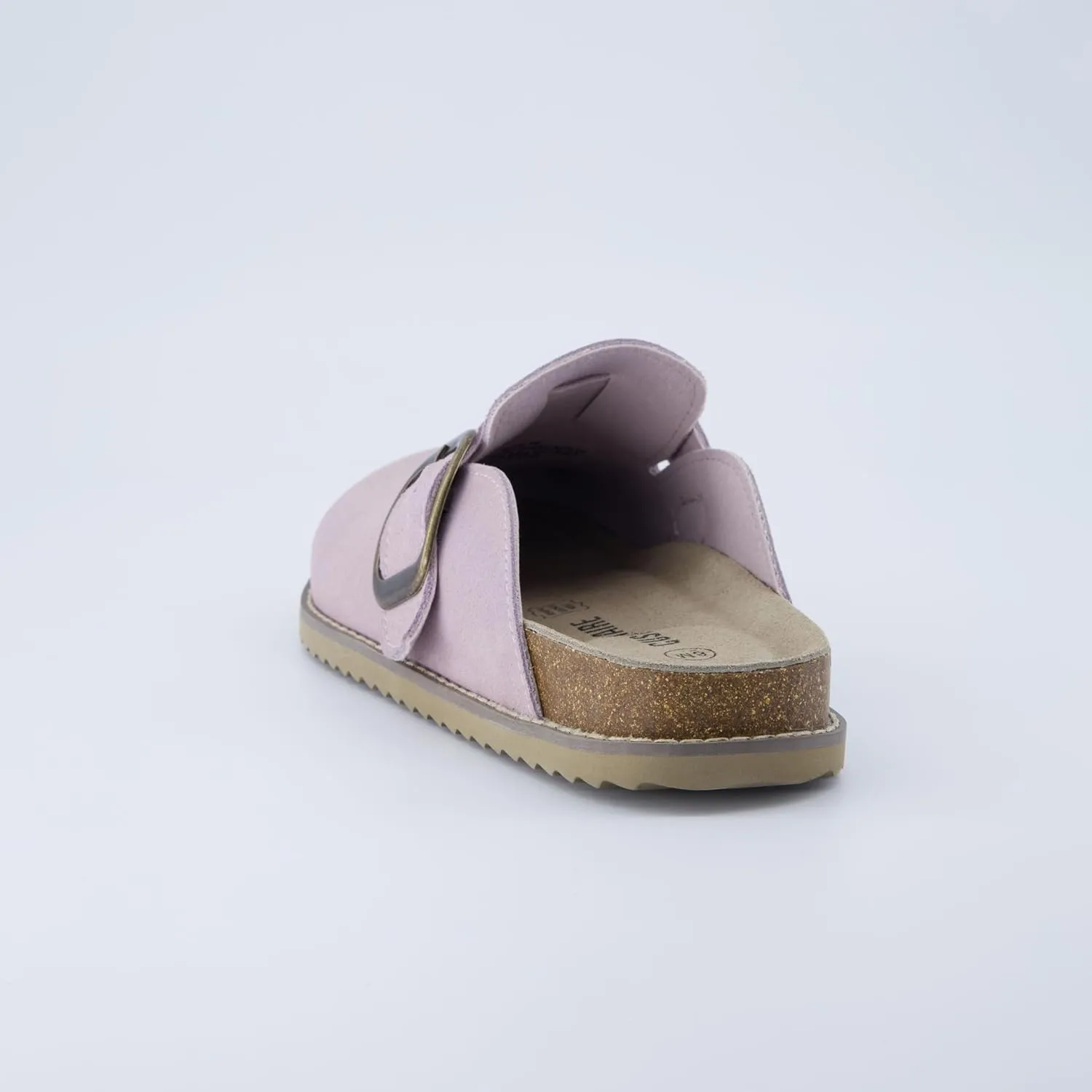 CUSHIONAIRE Women's Blain Genuine Suede Slip-On Clogs with   Memory Foam & Chic Buckle Mule - Comfortable, Non-Slip, Wide Widths Available