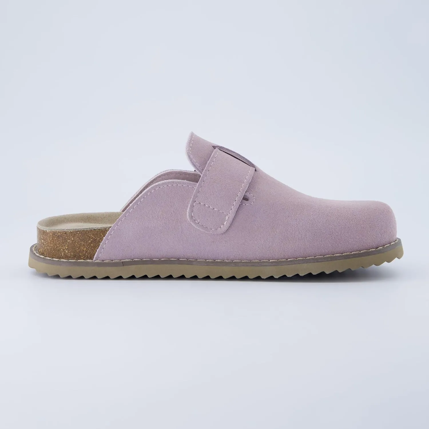 CUSHIONAIRE Women's Blain Genuine Suede Slip-On Clogs with   Memory Foam & Chic Buckle Mule - Comfortable, Non-Slip, Wide Widths Available