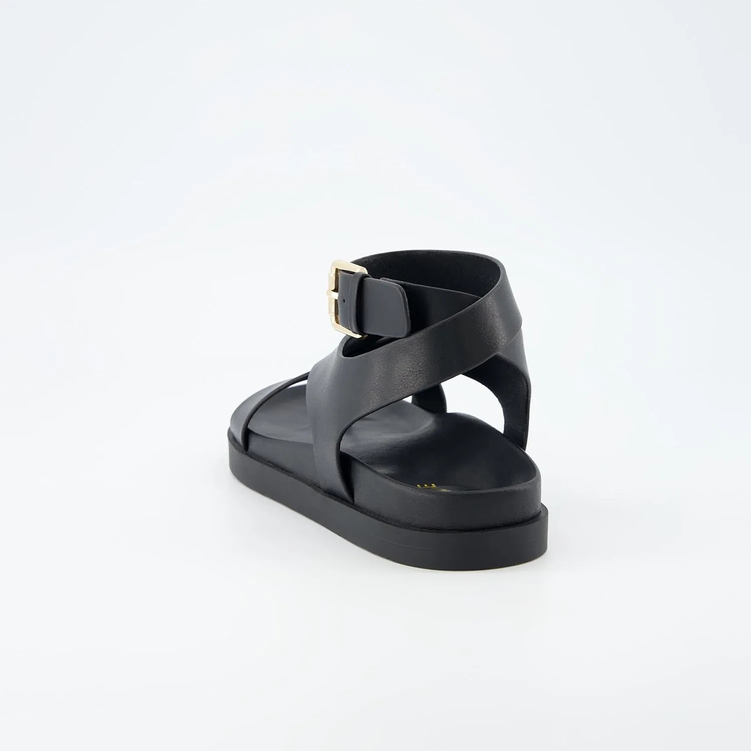 CUSHIONAIRE Women's Entry ankle wrap footbed sandal with  Comfort, Wide Widths Available