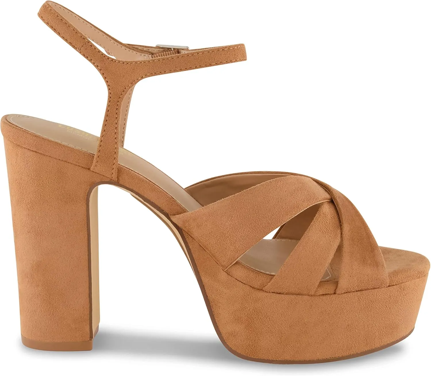 CUSHIONAIRE Women's Foxy platform dress sandal  Memory Foam and Wide Widths Available