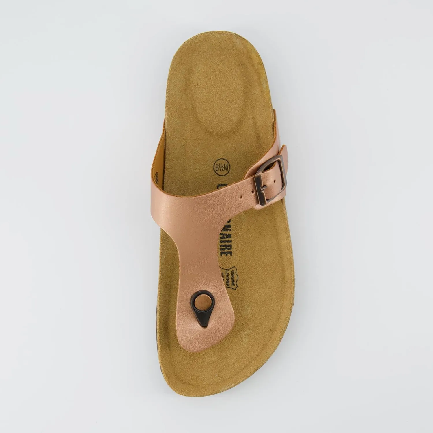 CUSHIONAIRE Women's Leah Cork Footbed Sandal With  Comfort
