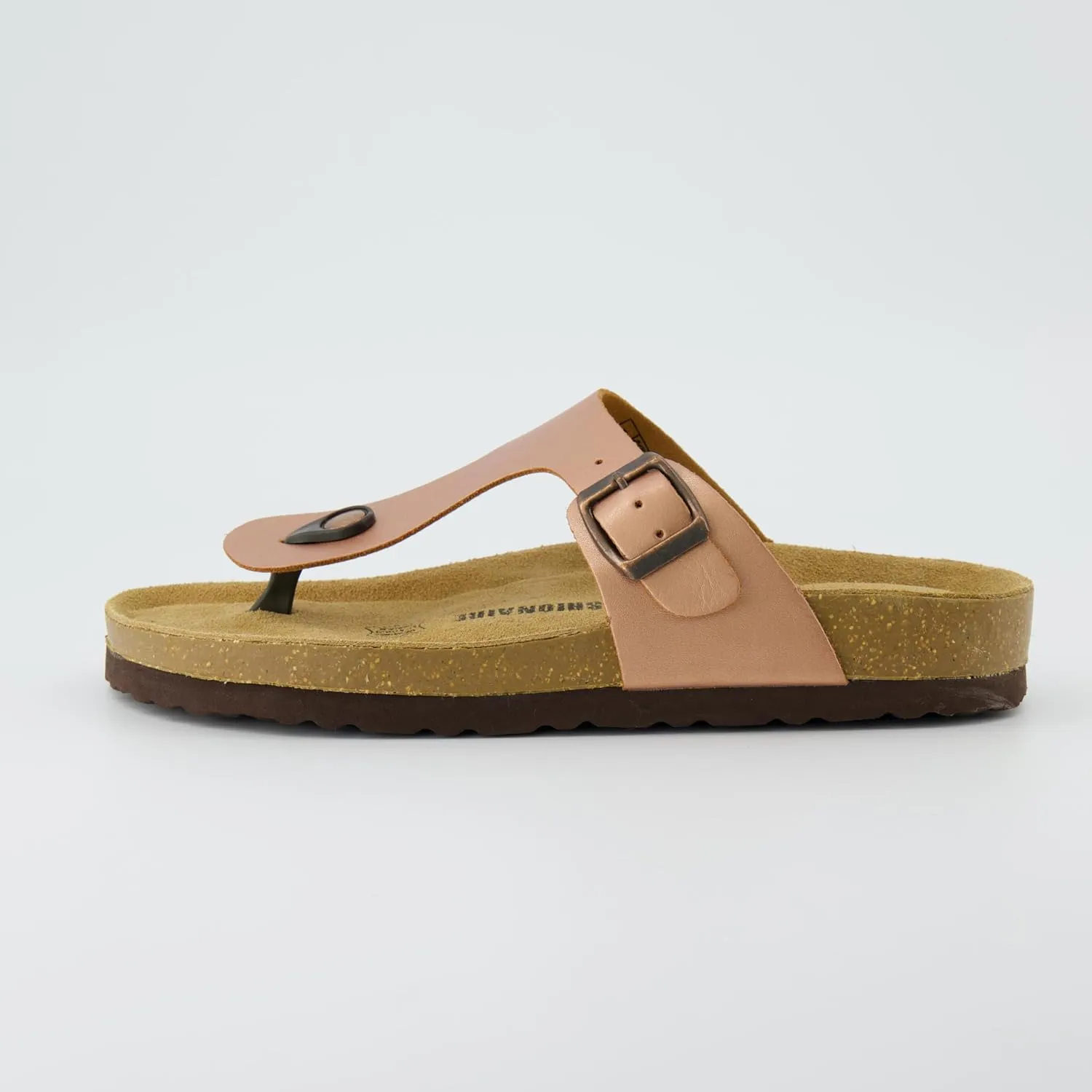 CUSHIONAIRE Women's Leah Cork Footbed Sandal With  Comfort