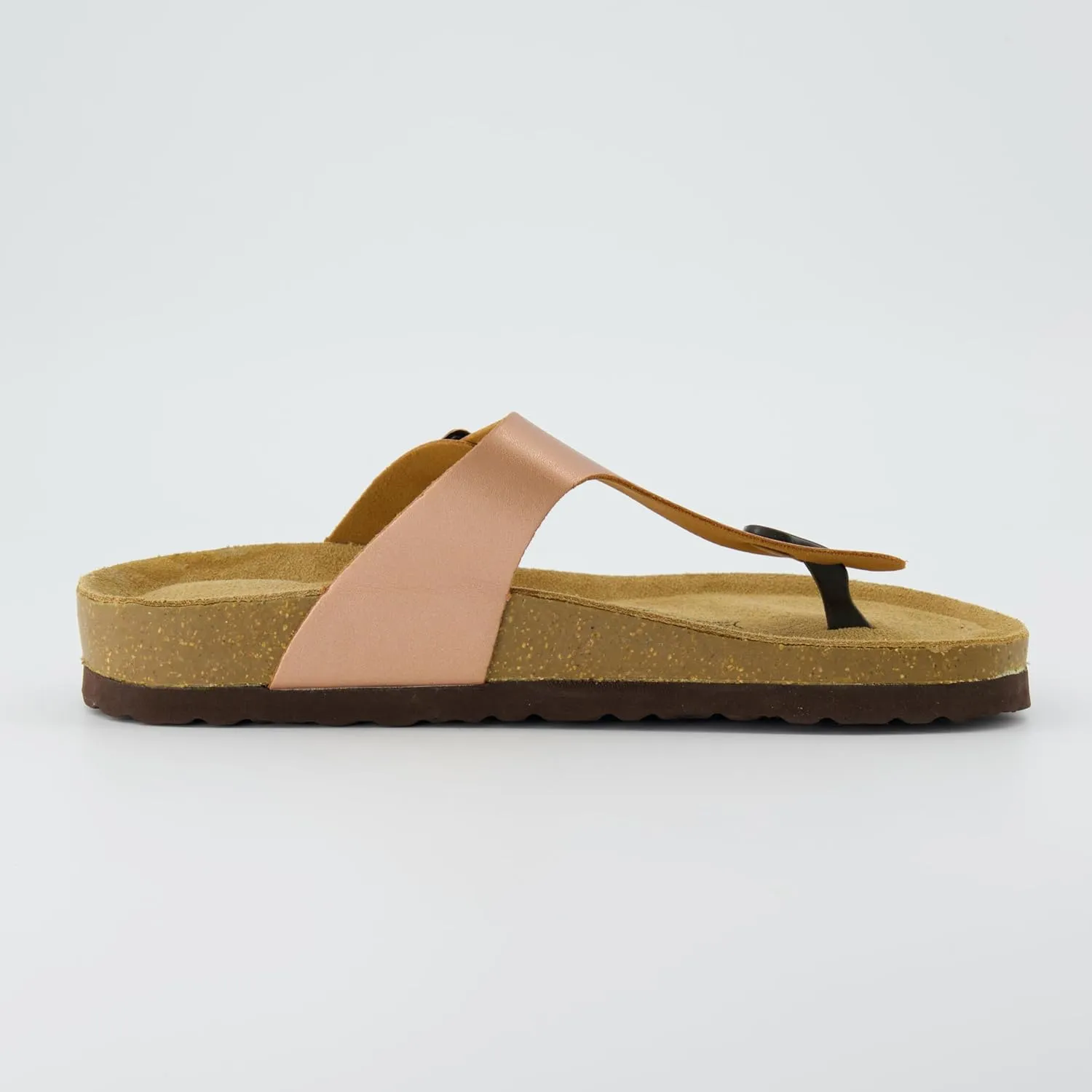 CUSHIONAIRE Women's Leah Cork Footbed Sandal With  Comfort