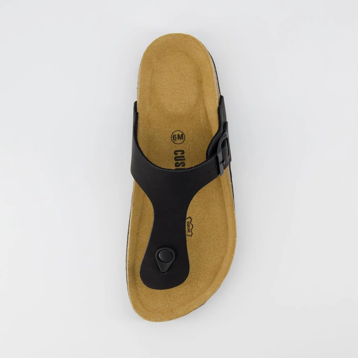 CUSHIONAIRE Women's Leah Cork Footbed Sandal With  Comfort
