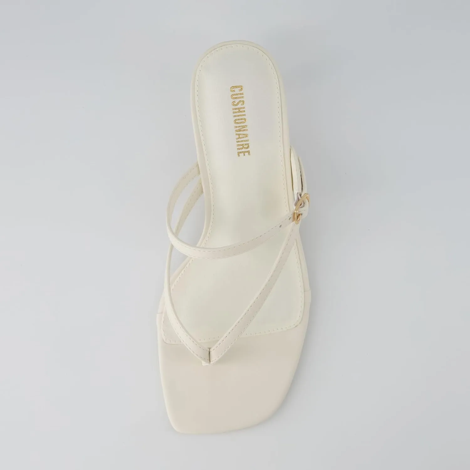 CUSHIONAIRE Women's Madrid Strappy Kitten Heel Sandals  Memory Foam, Wide Widths Available