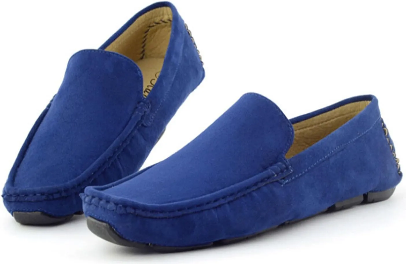 DADAWEN Toddler Little Kid Boys Girls Soft Suede Leather Slip On Penny Loafer Dress Shoes Moccasin Flat Boat Shoes Wedding Church Oxford