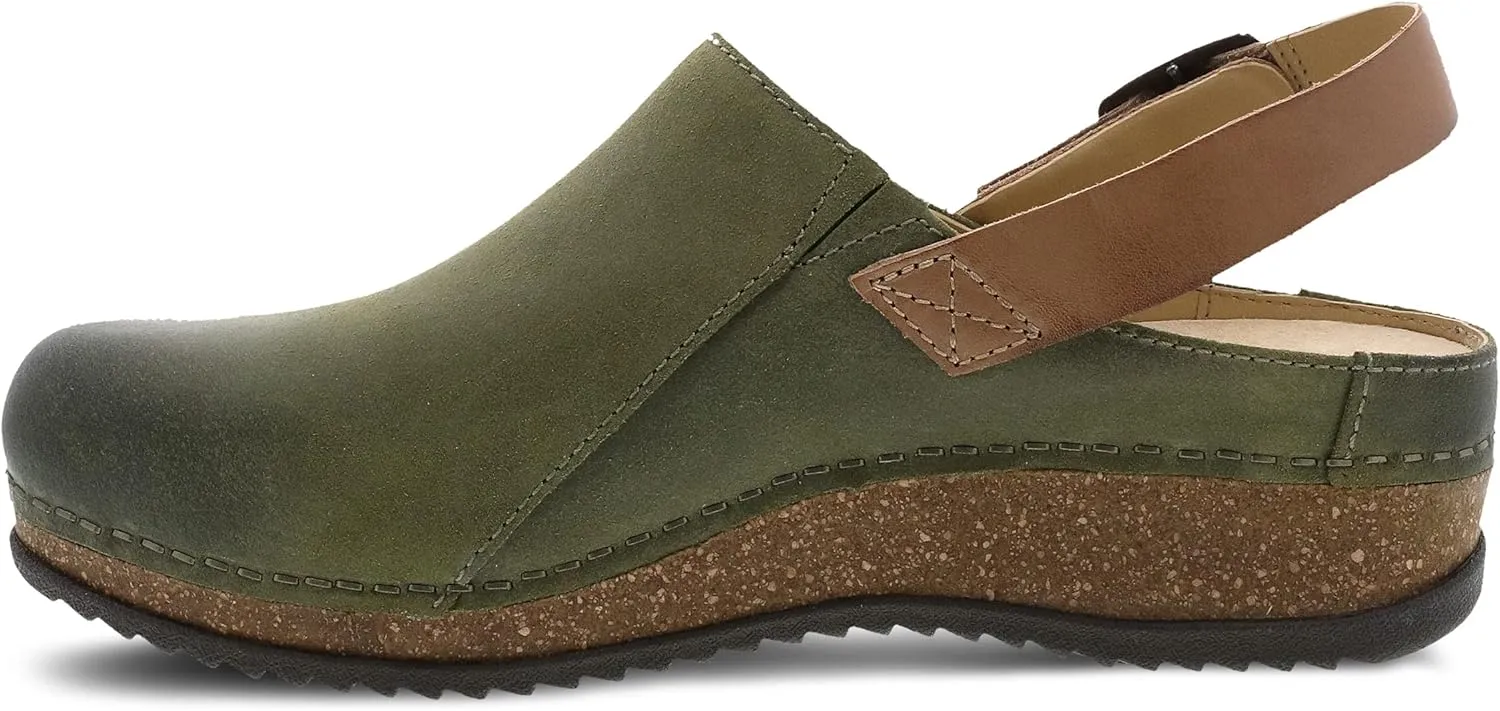 Dansko Women's Merrin Sling-Back Mule Clog-Dual Density Cork/EVA Midsole and Lightweight Rubber Outsole Provide Durable and Comfortable Ride on Patented Stapled Construction