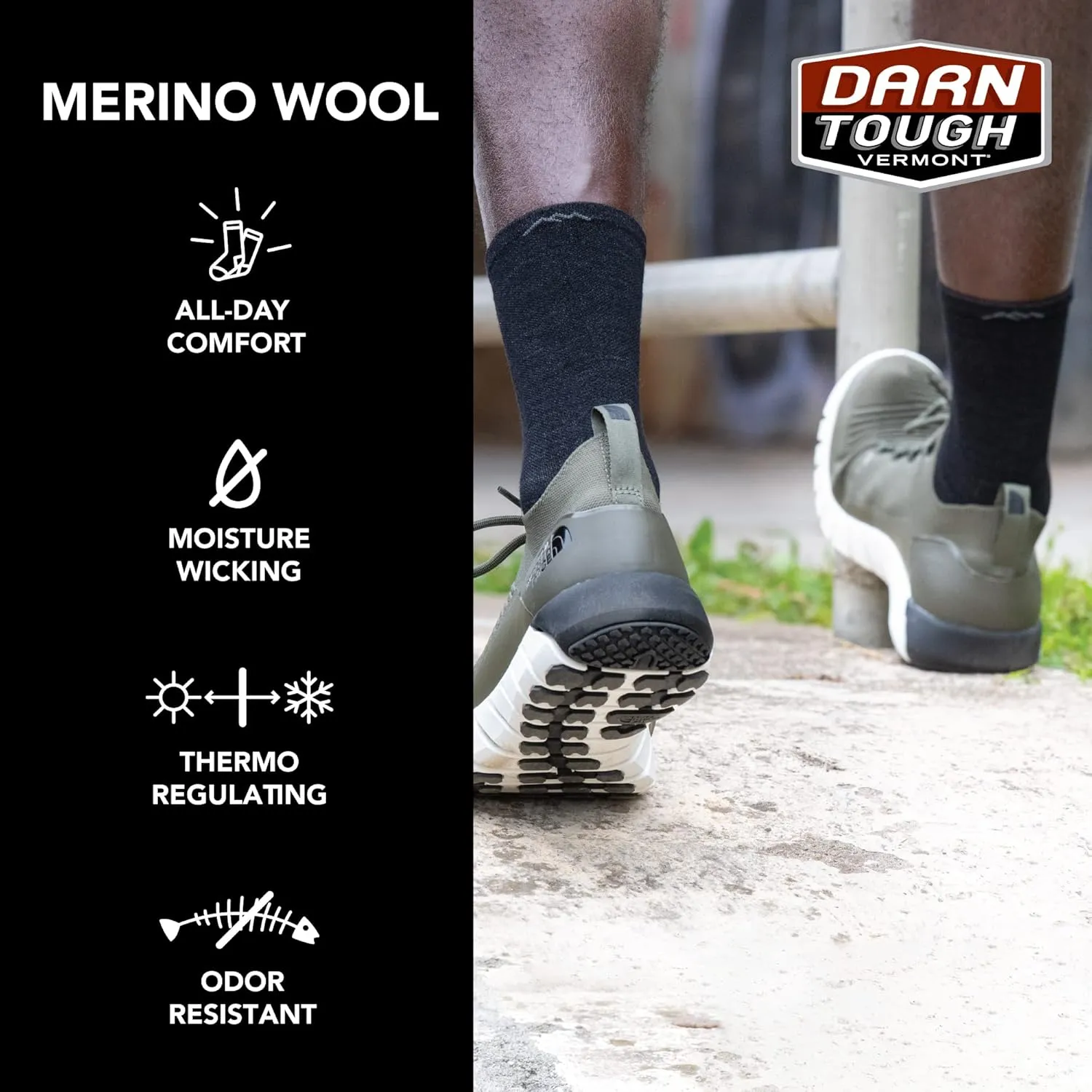 Darn Tough Vermont mens Men Element Micro Crew Lightweight With Cushion