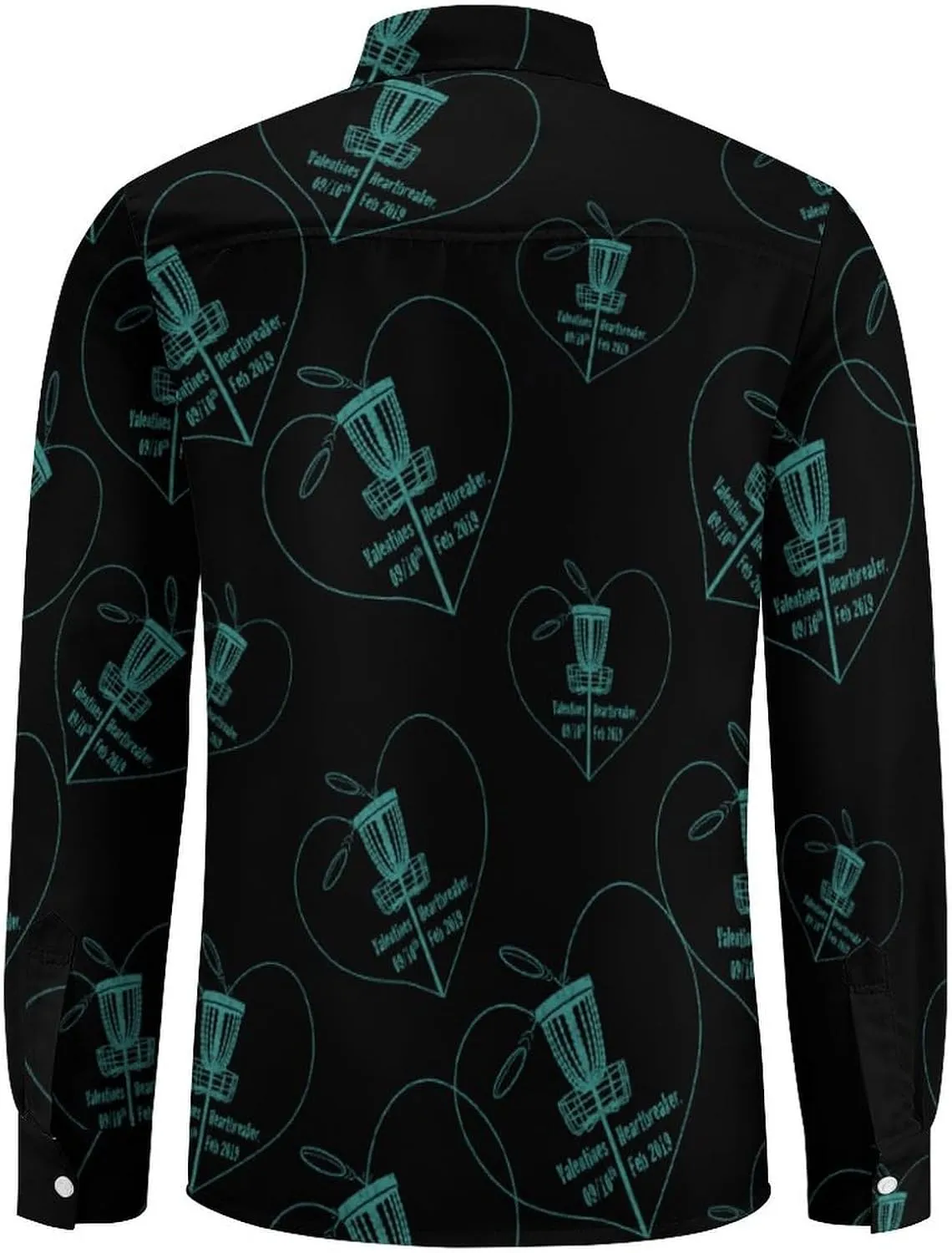 Disc Golf Icon Basket Fashion Mens Shirts Casual Button Down Dress Shirt Long Sleeve Hawaiian