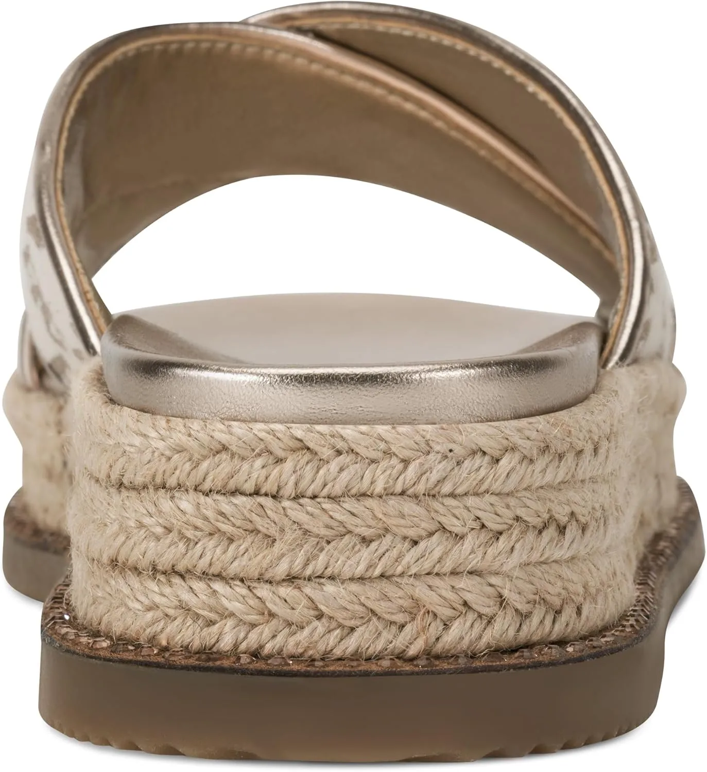 DKNY Women's Berris Criss Cross Espadrille Platform Sandal with Logo Flat