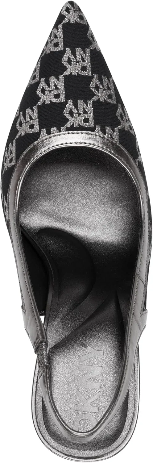 DKNY Women's Cinette Pointed Toe Slingback Dress Pump with Logo