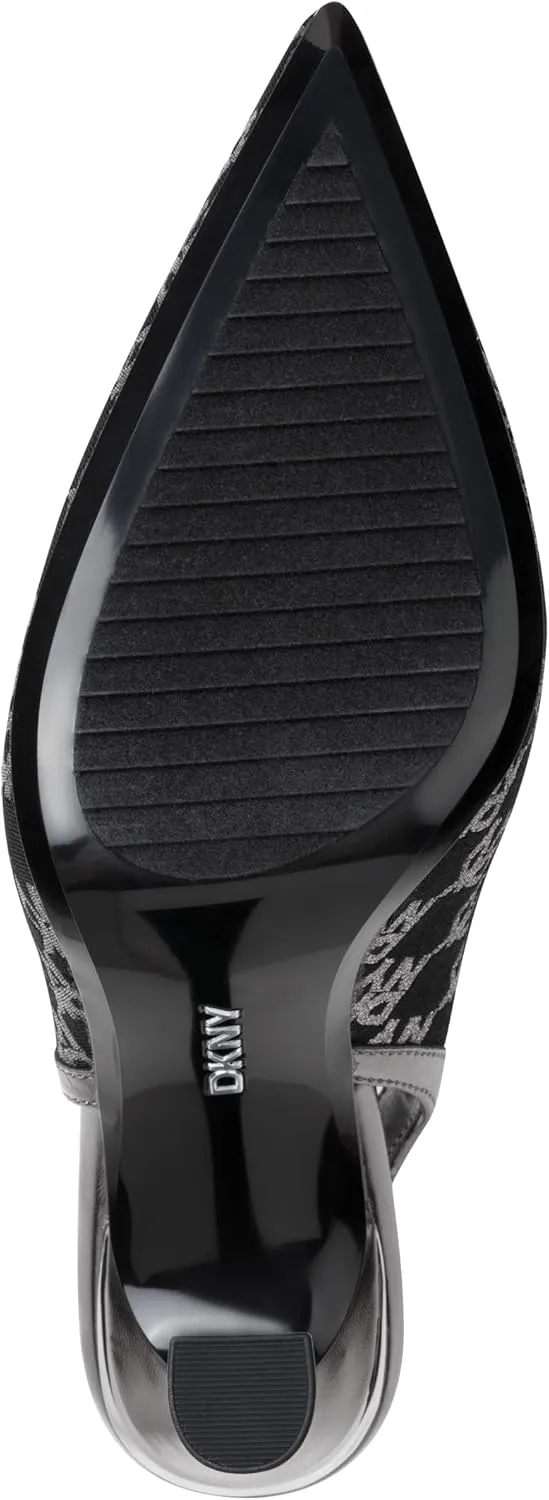 DKNY Women's Cinette Pointed Toe Slingback Dress Pump with Logo