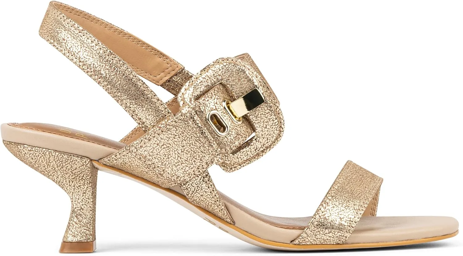 Donald Pliner Women's Keiran Soft Metallic Brush Off Heeled Sandal