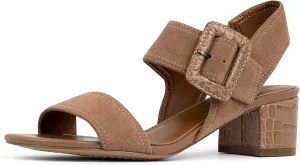 Donald Pliner Women's Neve Soft Metallic Brush Off Heeled Sandal