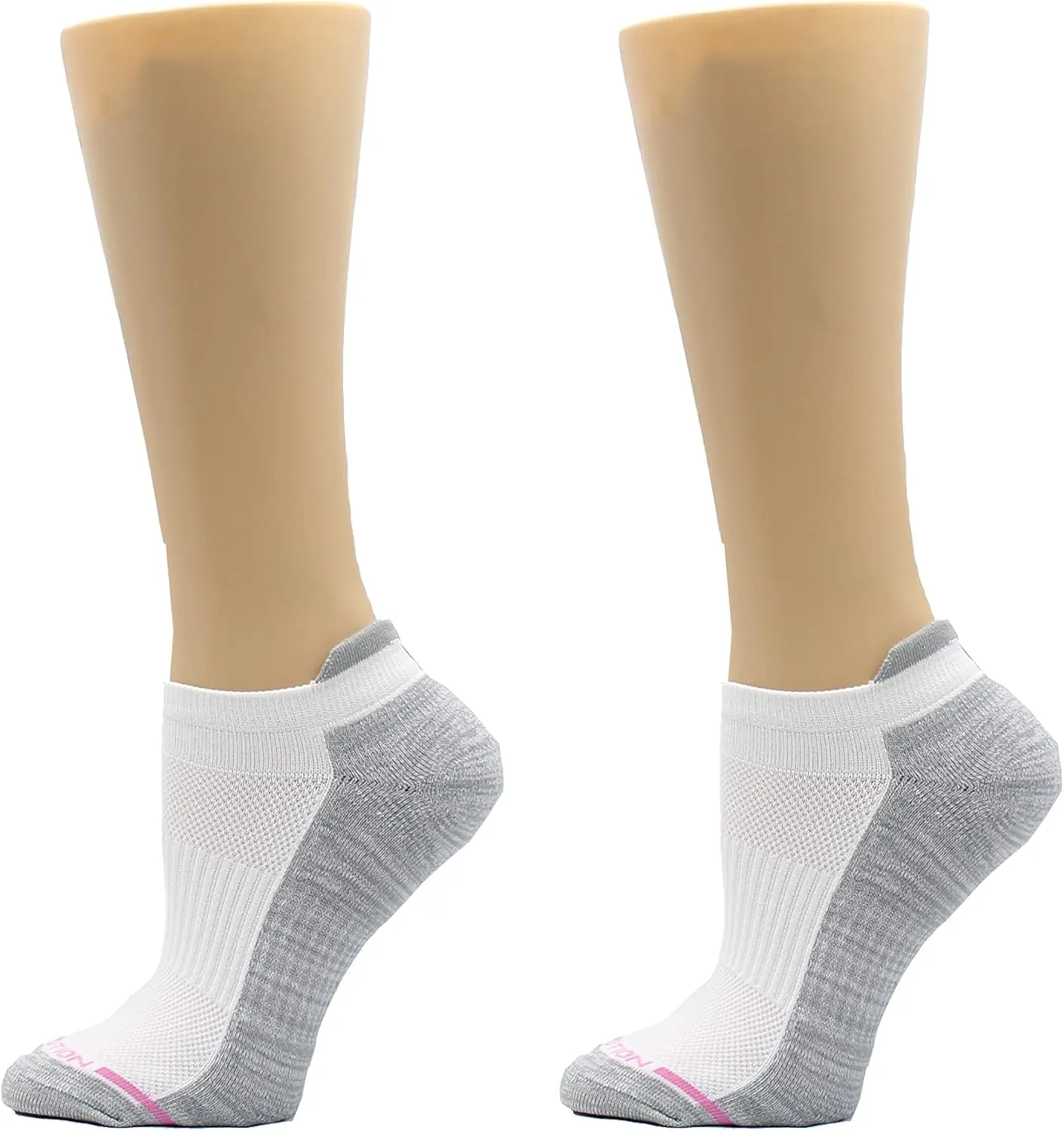 Dr. Motion Womens Low Cut Cushioned Breathable Compression Ankle Socks with Arch Support 6 Pairs