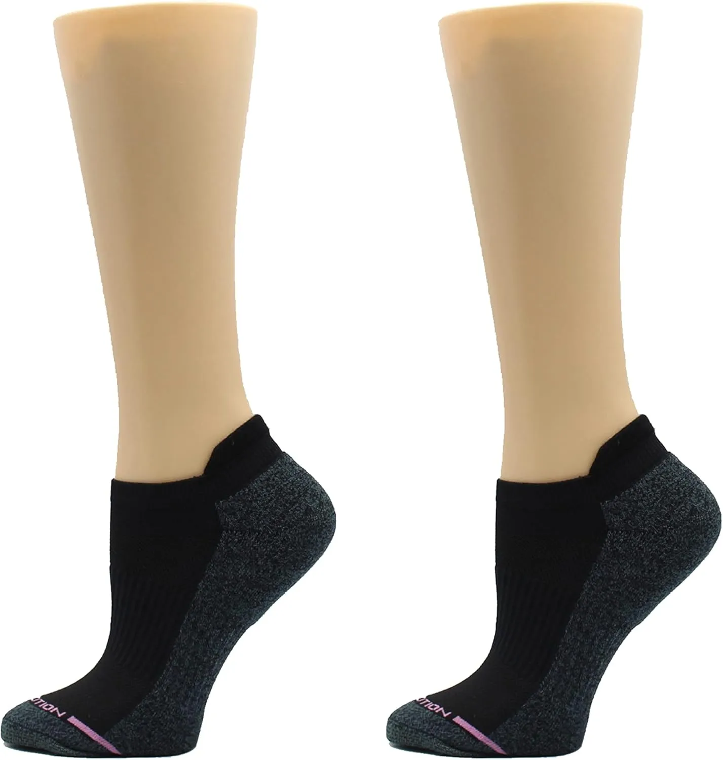 Dr. Motion Womens Low Cut Cushioned Breathable Compression Ankle Socks with Arch Support 6 Pairs