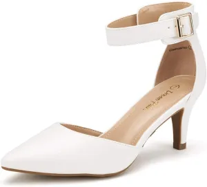 DREAM PAIRS Kitten Heel Low Heel for Women Closed Pointed Toe Pumps Wedding Party Sexy Dress Shoes Lowpointed