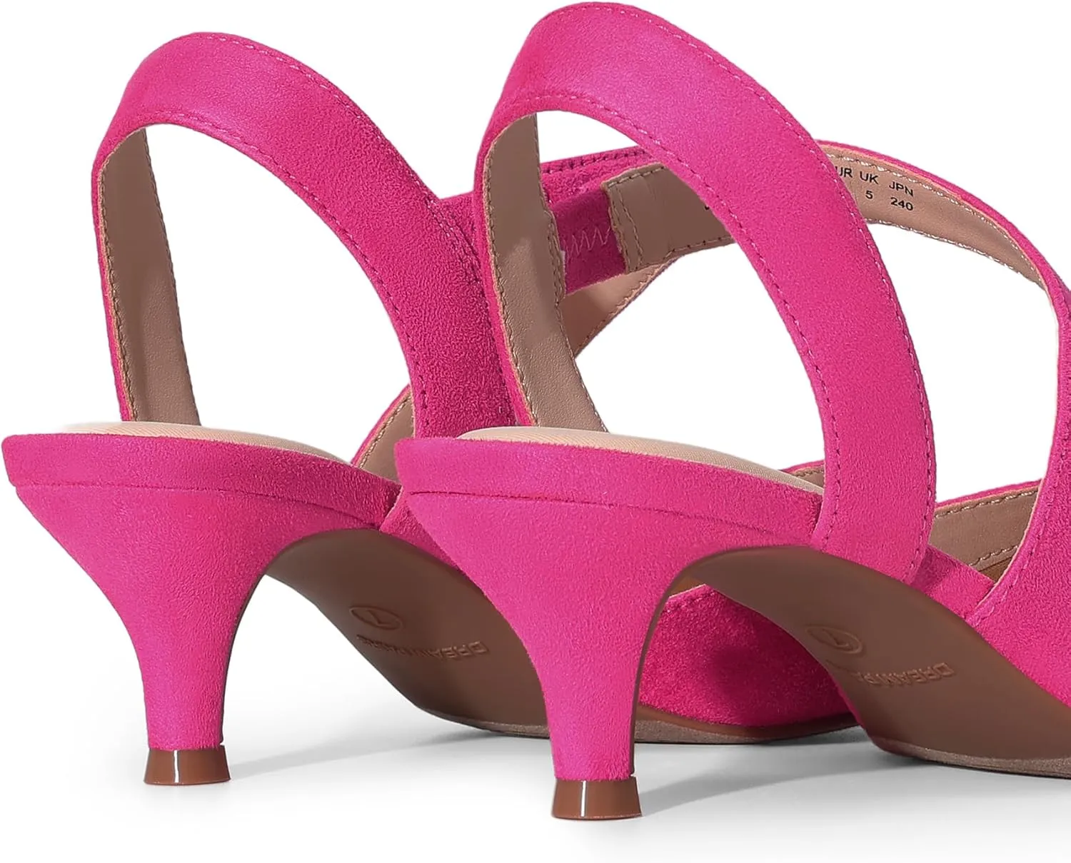 DREAM PAIRS Kitten Heels for Women Closed Toe Pointed Toe Low Heel Strappy Pumps Party Dance Wedding Dress Shoes for Women