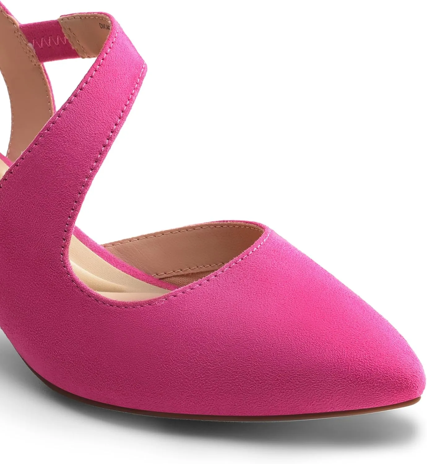 DREAM PAIRS Kitten Heels for Women Closed Toe Pointed Toe Low Heel Strappy Pumps Party Dance Wedding Dress Shoes for Women