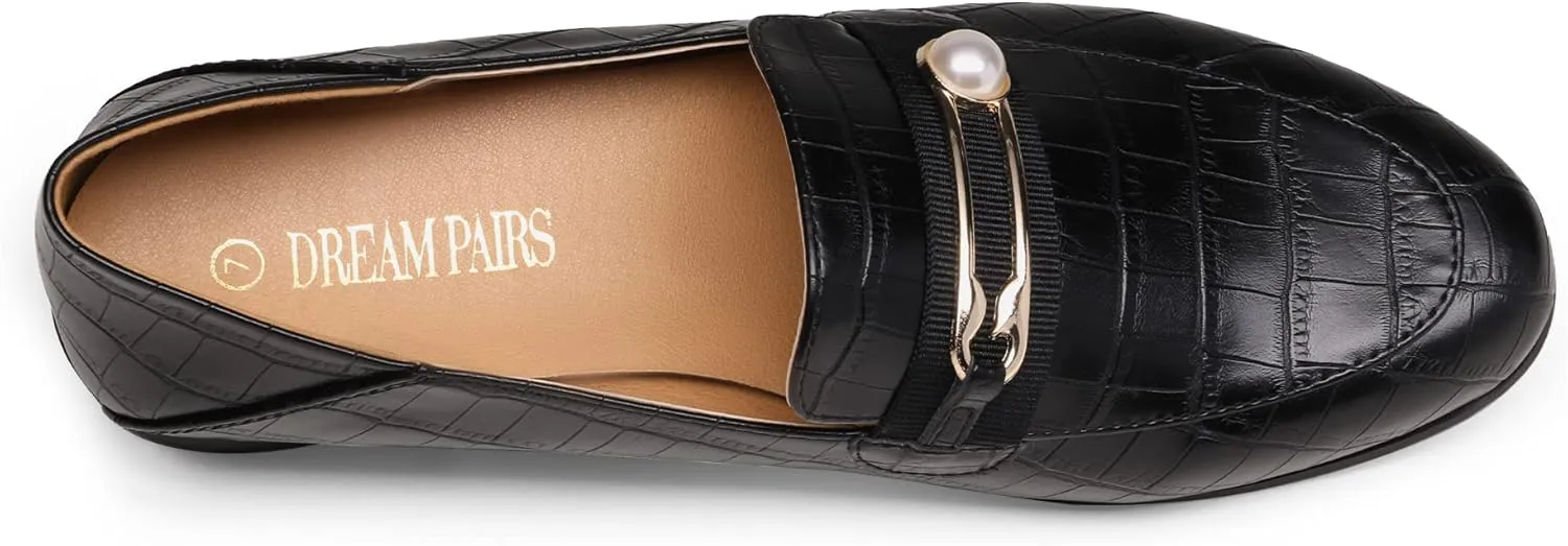 DREAM PAIRS Loafers for Women Slip On Comfortable Round Toe Casual Fashion Flats Dressy Shoes
