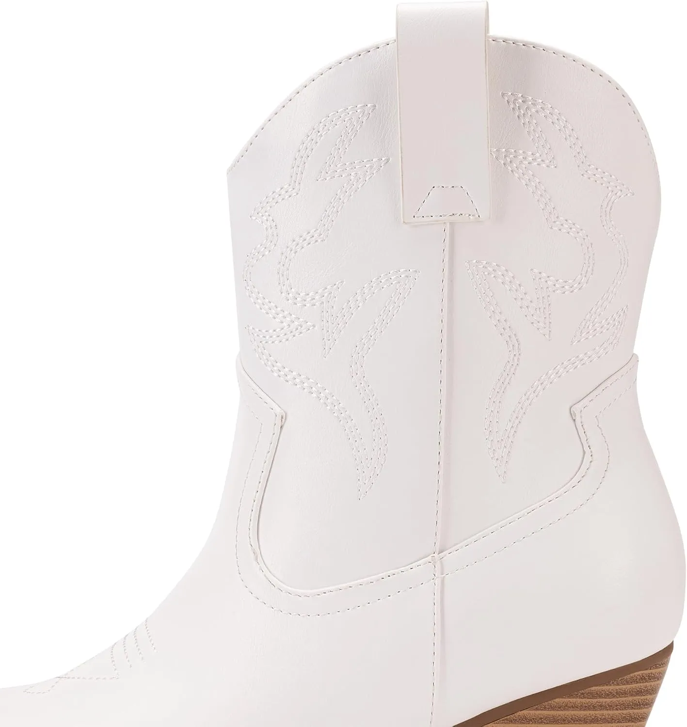 DREAM PAIRS Women's Cowboy Cowgirl Boots Embroidered Stitched Short Western Boots Low Chunky Heel Pointed Toe Ankle Booties