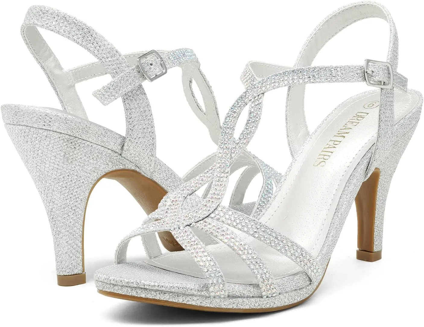 DREAM PAIRS Women's Fashion Stilettos Open Toe Pump Heel Sandals