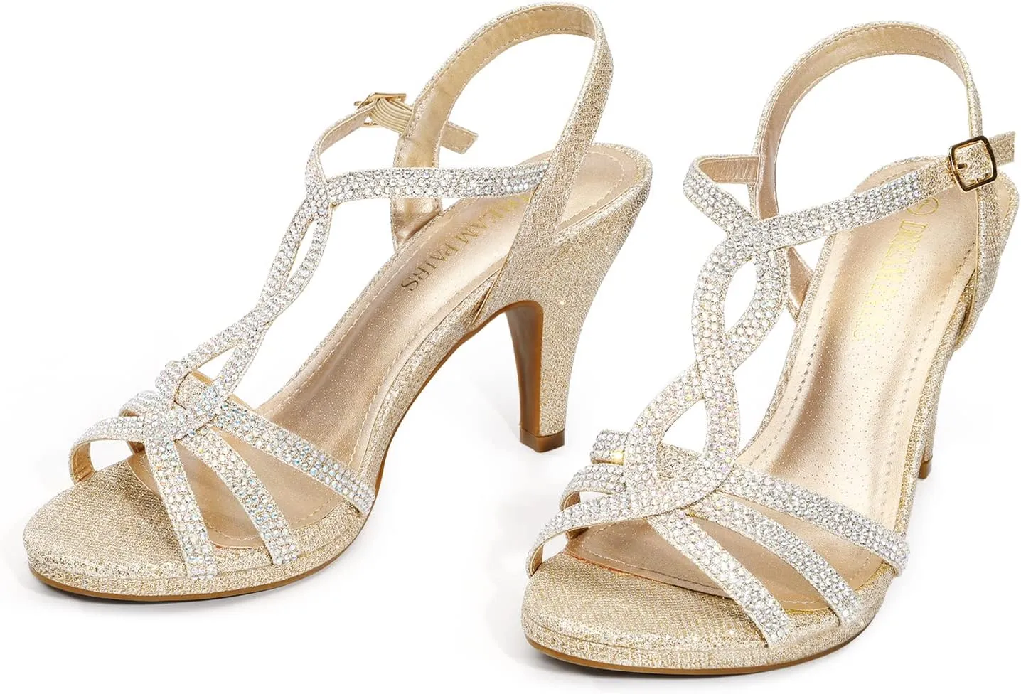 DREAM PAIRS Women's Fashion Stilettos Open Toe Pump Heel Sandals